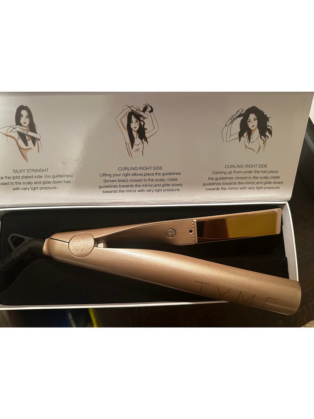 NEW TYME PRO STRAIGHTENER & CURLING IRON ROSE GOLD
